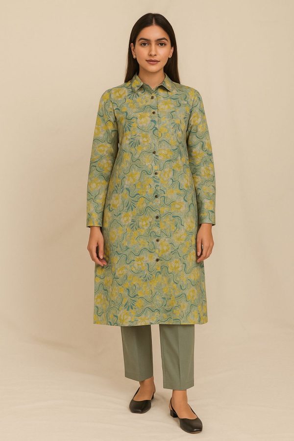 2 Piece Printed Shirt with Trousers