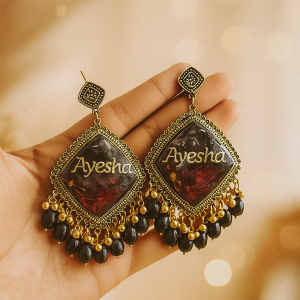 Resin art customise earrings