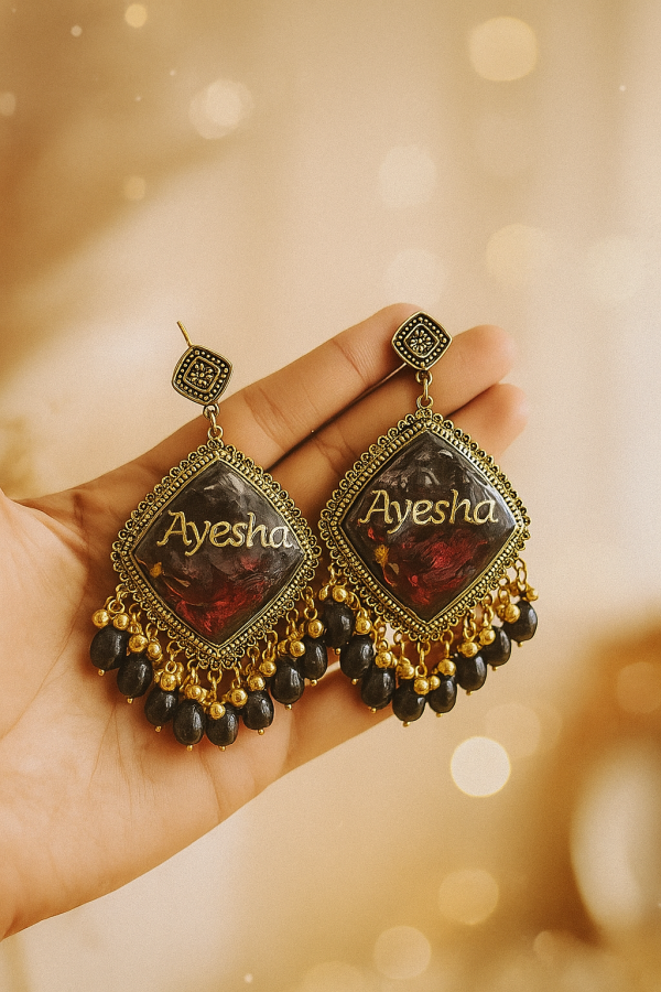Resin art customise earrings