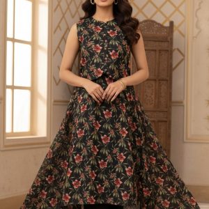 Sapphire Winter Bloom – 2 Piece Viscose Suit